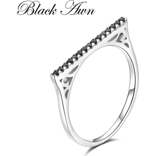 BLACK AWN 2021 New Fashion Anillos Mujer 925 Sterling Silver Jewelry Wedding Rings for Women Engagement Ring Luxury C408
