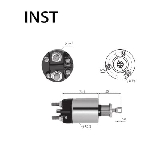 ELECTROMAGNETIC SWTICH SOLENOID FOR 12V 1.4KW 9941308 9942333 855 402 31 855 404 71 855 404 73 855 409 91 3651