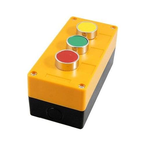 Red Green Yellow Round Cap Pushbutton Push Button Switch Station AC 240V 400V