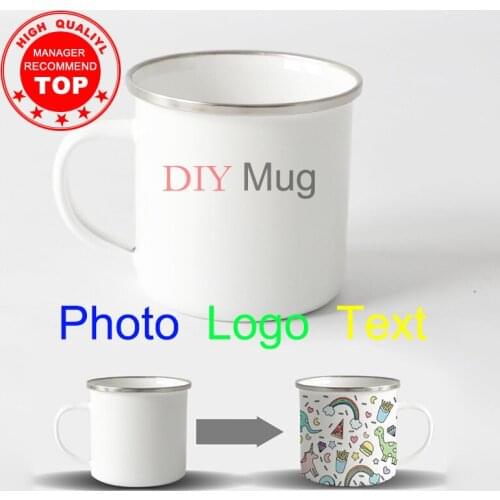 Creative stainless steel DIY Mug Print Pictures photo logo coffe mugs Customize Cup Unique Gifts For Friend Family