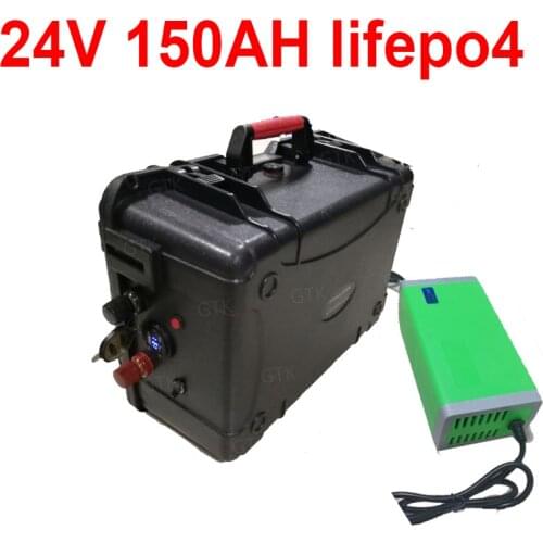 4pcs GTK 24V 150Ah lifepo4 lithium Battery 24V for motorhomes Solar energy Cleaning machine + 10A Charger