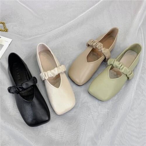 Retro Mary janes femme pleated elastic band loafers lolita shoes woman flats sneakers moccasins square toe grandma shoes women