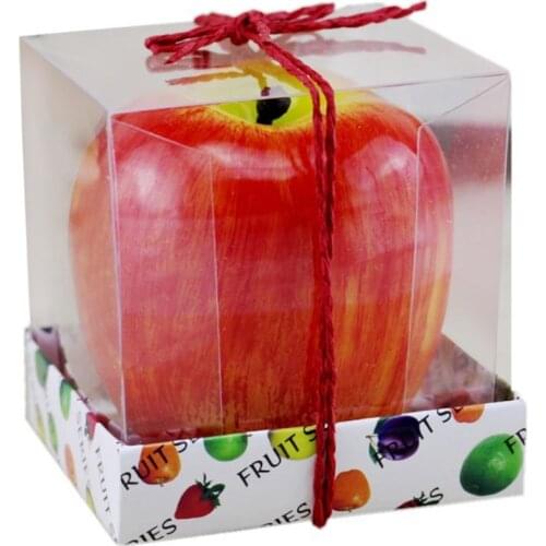 Lovely Cute Design Red Apple Shape Fruit Scented Candle Home Decoration Christmas Candle Birthday Candle Lamp