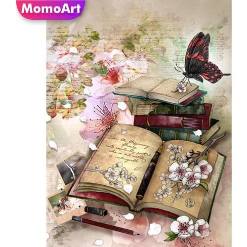MomoArt Diamond Painting Butterfly Cross Stitch Diamond Embroidery Book Full Square Mosaic Scenery New Arrival Home Decoration