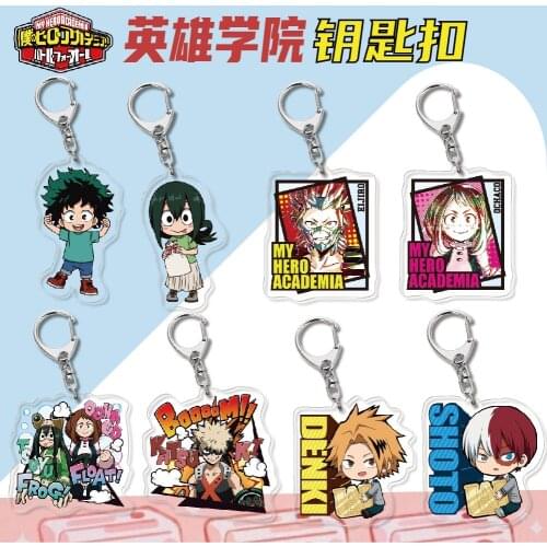 My Hero Academia Character Keychain Cosplay Acrylic Key Chain Pendant Keyring Prop