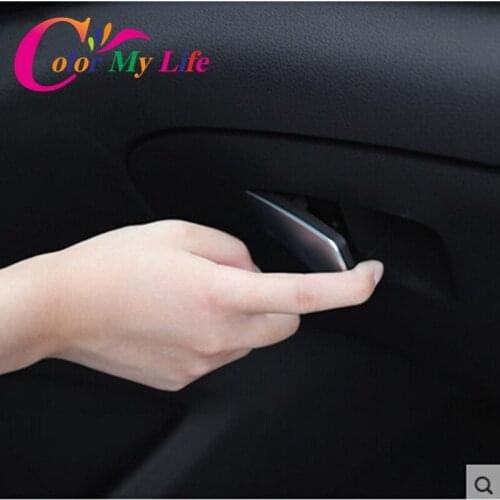 Color My Life ABS Chrome Glove Box Handle Cover Trim GloveBox Sticker For Hyundai New Tucson LHD 2015 2016 Car Parts Accessories
