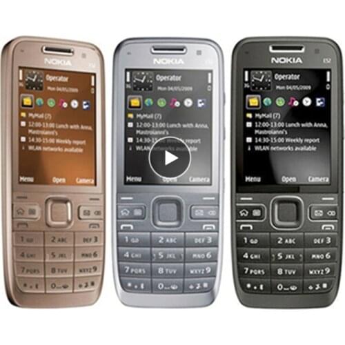 Nokia E52 refurbished-Original Nokia E52 WIFI GPS JAVA 3G Unlocked Mobile Phone handset Russian Arabic Hebrew keyboard phone