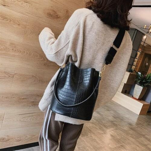 2022 New Shoulder Bag Fashion Handbags And Purses Bucket Bags Vintage Leather Stone Pattern Crossbody Bags For Women
