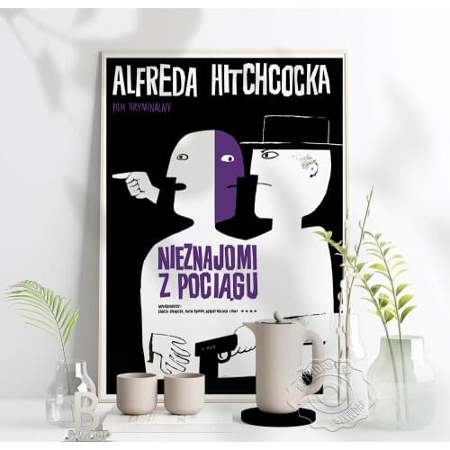 Alfreda Hitchcocka Movie Poster, HitchcockS Stranger On A Train Art Prints, Stranger On A Train Fans Collect Home Decor Gift