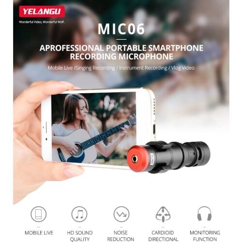 Profession Stereo Smartphone Microphone For Video Recording Live 3.5mm Jack Mic For Phone