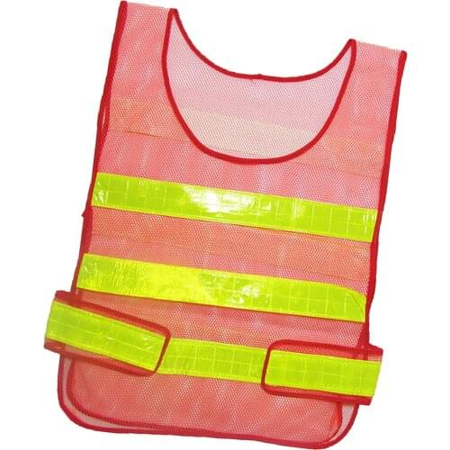 High Visibility Reflective Traffic Vest Safety Jacket Outdoor Sport Wear-Red