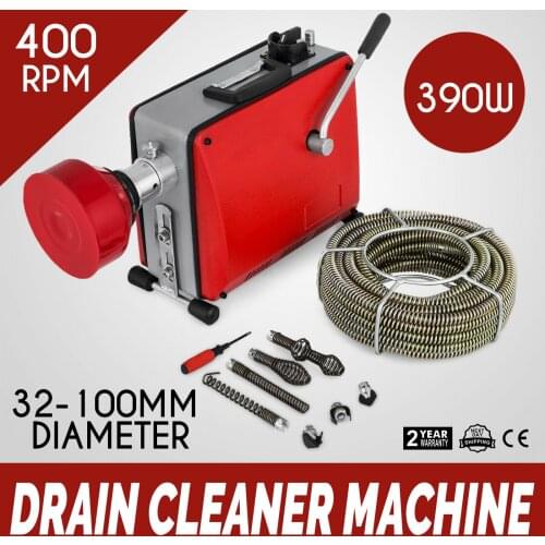 390W Practical Rohrreiniger Abwasser 32-100mm pipe Rohrreinigung smaschine Elektrisch Plumbing