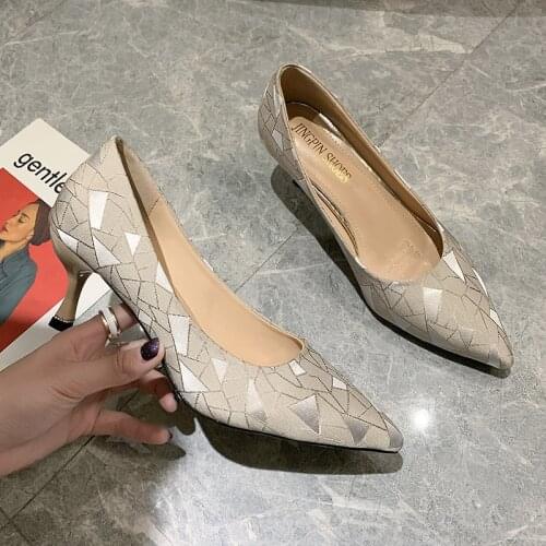 Fashion Women High Heels Black Pointed Sexy High Heels Women Banquet Wedding Shoes Women Heels Shoes