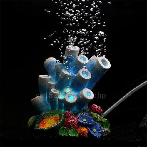 Fish Tank Decorations Simulation Coral Bubble Air Stone Aquarium Decorations Fish Tank Air Curtain Bubble Stone
