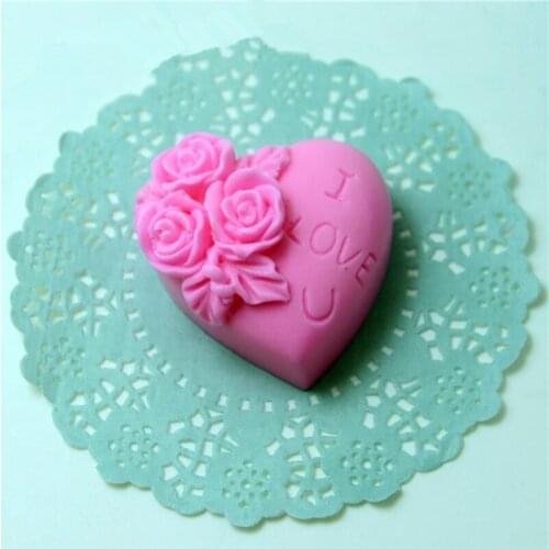 Heart Shaped Liquid Silicone Molds DIY Cake Soap Candle Mold Cake Decoration Mould Candle Making Tools