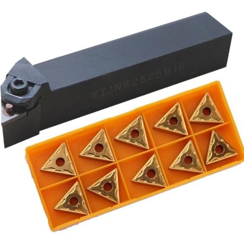 1pc WTJNR2525M16 External Turning Tool Holder +10pcs TNMG160408 TNMG160404 MA UE6020 Carbide Inserts Lathe Cutting Tools Set