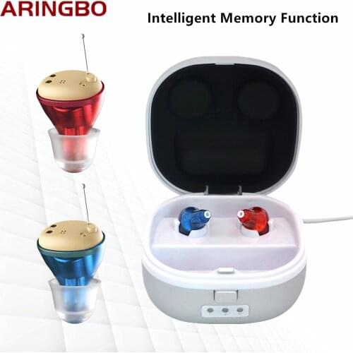 High End CIC Rechargeable Hearing Aids Intelligent Memory Function Noiseless 4 Color Digital Invisible Hearing Aid 20 Channels
