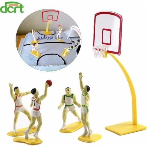 1 Set Basketball Team Game Scene Sport Cake Decorating Tools,Birthday Party Decoration Kids Toy Doll Decor DIY Gifts Cake Tools