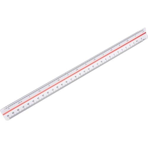 1PC 1:20/25/50/75/100/125 Plastic Triangular Scale Ruler Measurement