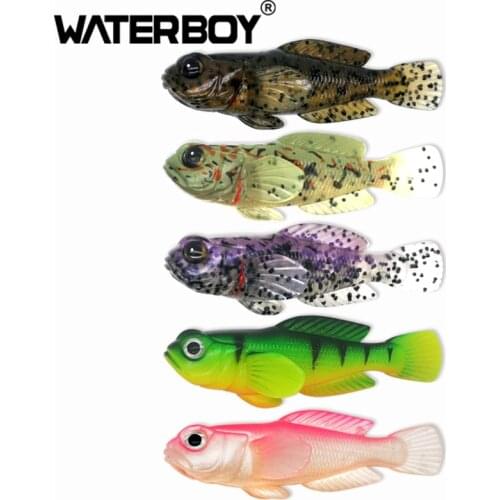1PCS 75mm 9.3g Goby Soft BaitSwimLure0.33oz 3inch Fish baits Finest Detailed Top Quality SoftLuresoft Fishing Bait