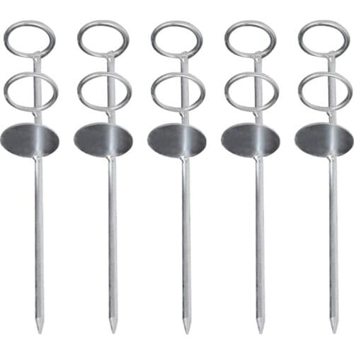 5 Pcs Fishing Rod Holder Ground Pole Holder Stainless Steel Fishing Rod Storage Rack Fishing Tool Supplies