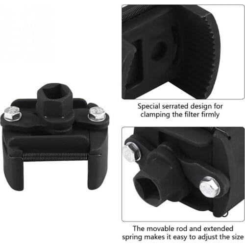 60mm-80mm Metal Adjustable 2 Jaw Oil Fuel Filter Wrench Remover Removal Tool