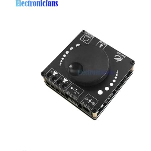 AP15H 20WX2 Bluetooth 5.0 Digital Audio Power Amplifier Board Module 12V 24V AUX USB Sound Card APP Control AMP Amplificador