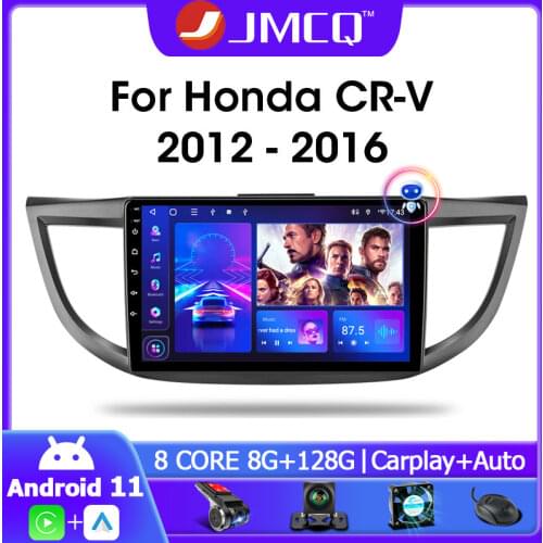JMCQ Android 9.0 Car Radio For Honda CRV CR-V 4 RM RE 2012-2016 Multimedia Video Player 2 din T9 DSP RDS 4G+64G GPS Navigaion