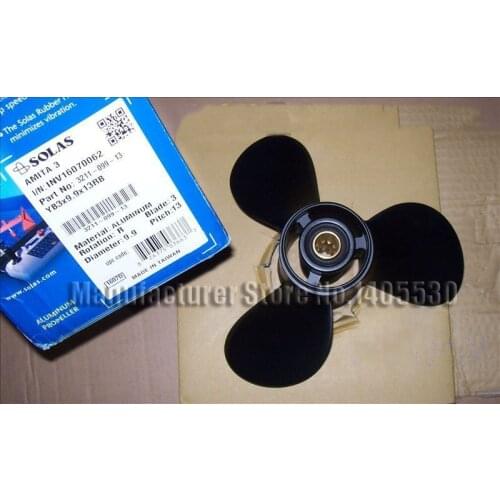 Free Shipping marine propeller for Yamaha Honda Hidea Parsun 30hp outboard motors 9.9x13( 97/8X13) Made in Taiwan