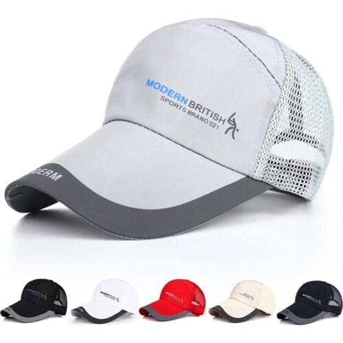 2021 Men And Women Spring Mesh Snapback Cap Quick Dry Summer Sun Hat Breathable Hats Casual Mesh Men Baseball Caps