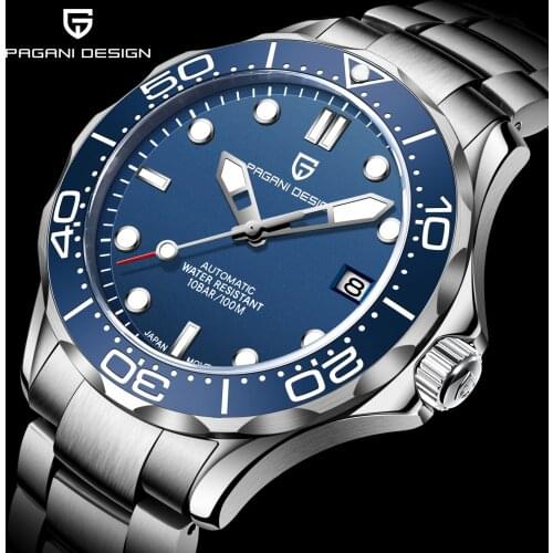 PAGANI DESIGN Men watches Fashion Luxury automatic watch for men mechancial wristwatch Janpan NH35 stainless steel reloj hombre