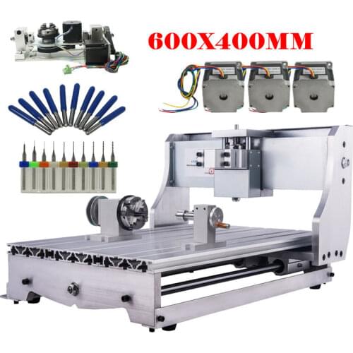 CNC 6040z frame 4axis kit ball screw 80mm aluminum spindle clamp for cnc router engraver milling machine spindle motor 800w