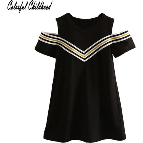 2-8Yrs sailor style kids dresses for girls shoulderless beach dress toddler baby dresses children holiday suits