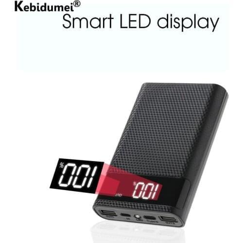 Dual USB Power Bank Battery Box 4*18650 Battery Shell Mobile Phone Charger DIY Battery Case Charging Storage Case For Xiaomi