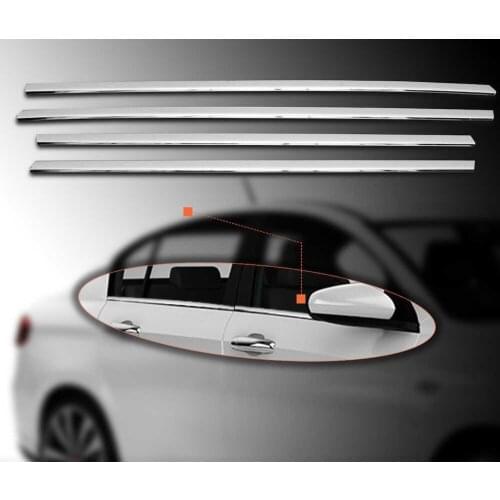 Fiat Tipo Egea For Chrome Window Frame Trim 4 Piece 2015 AND OVER-HB-SD