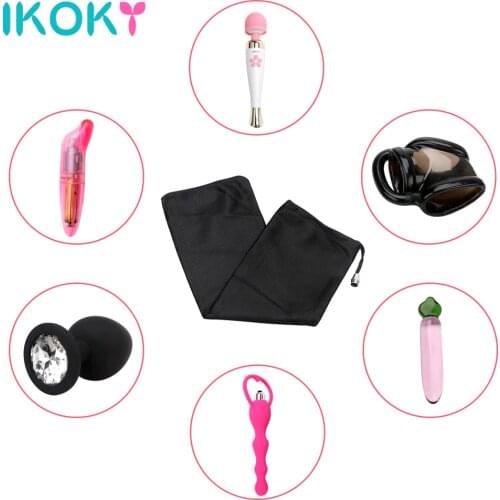 IKOKY Sexy Dildo Hidden Pouch Special Secret Storage Cover Discreet Storage Bags Sex Toys for Vibrator Penis Anal Plug 10*30cm