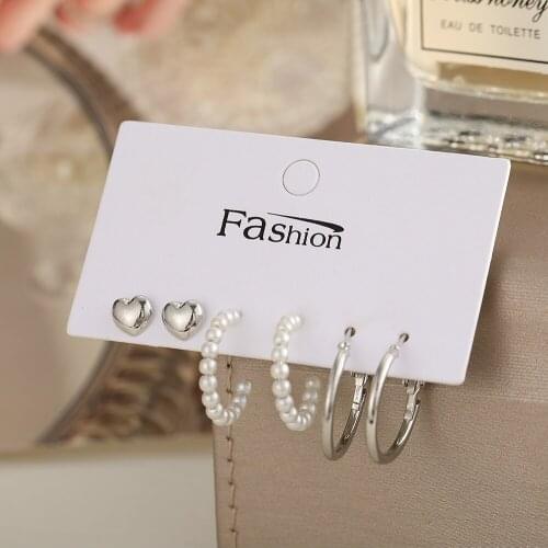 Womens Earrings Set Butterfly Leopard Earrings For Women Bohemian Fashion Jewelry 2021 Geometric Crystal Heart Stud Earring