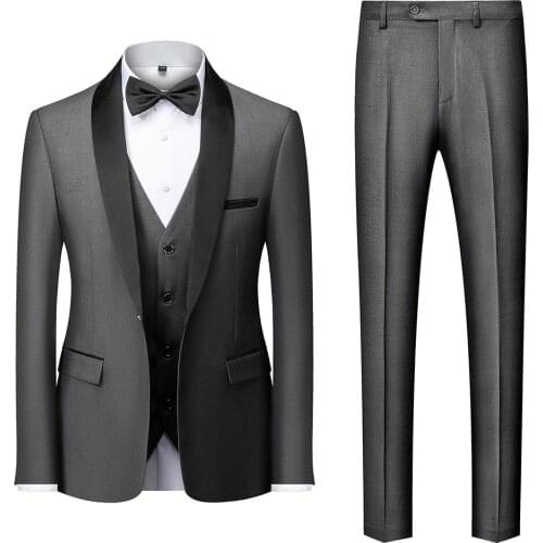 Mens Suit 3 Piece Set Business Formal Wear Tuxido Wedding Slim Fit Suits Men Suits for Wedding Ensemble Costume Homme