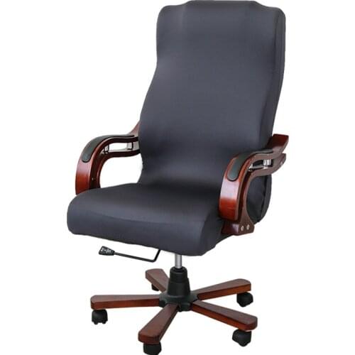 Stretch Seat Covers for Computer Chairs Polyester Elastic Fabric Office Chair Cover Rotating Lift Arm Chair Cover Plus Size