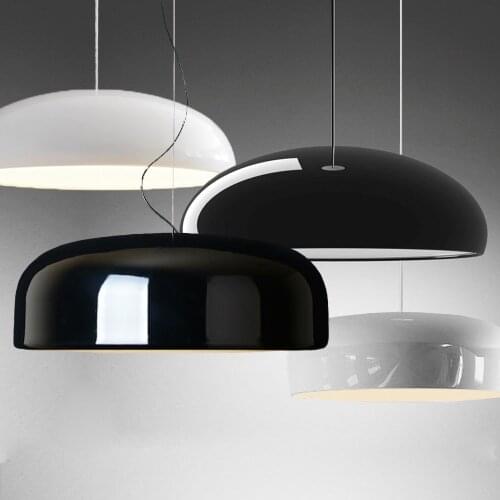 Fashion Nordic E27 Pendant Lights Black White Go/Weiqi/Baduk Hanging Light for Restaurant Decor Lighting Luminaire Pendant Lamp