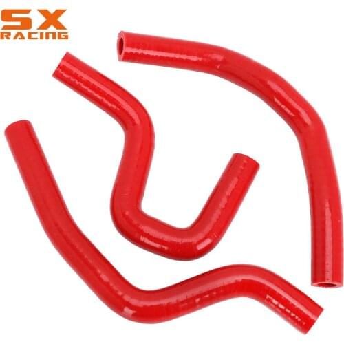 Motorcycle Red Water Pipe Silicone Radiator Coolant Hose For HONDA CR80R 1998 1999 2000 2001 2002 CR85R 2003 2004 2005 2006 2007