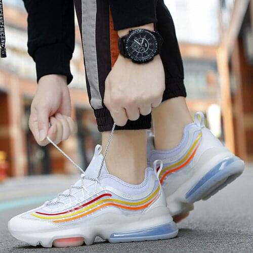 New large leisure sports mens shoes fashion trend breathable leisure shoes lovers large popcorn sports mens shoes