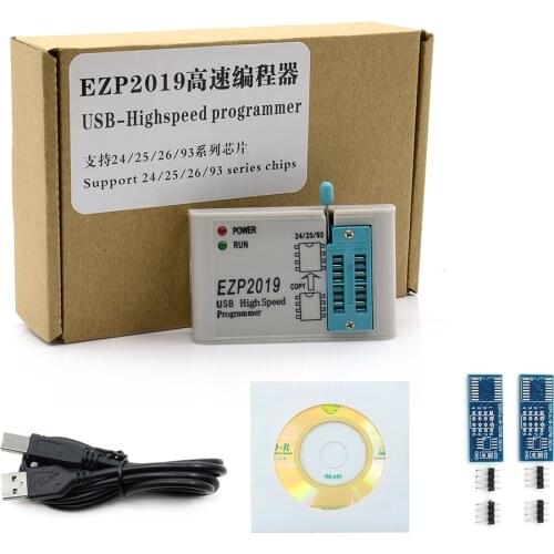 2018 Newest EZP2019 USB high-speed SPI Programmer support win7 & win8 24 25 93 EEPROM 25 flash bios chip Factory Price