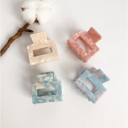 New Korean style hollow acetate hairpin 5cm small back head grabbing clip elegant temperament plate hairpin