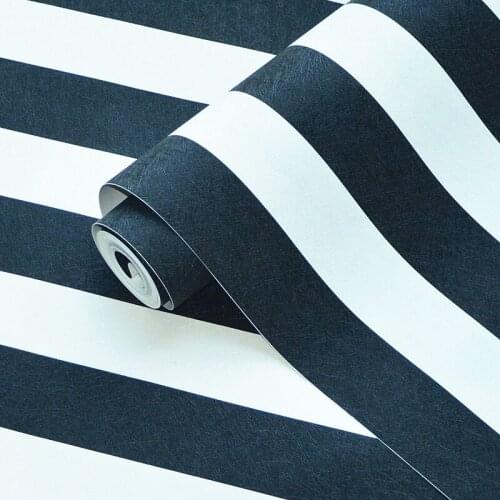 Wellyu wallpapers Black and white vertical stripes modern simple works full wallpaper living room hotel aisle Papel de parede