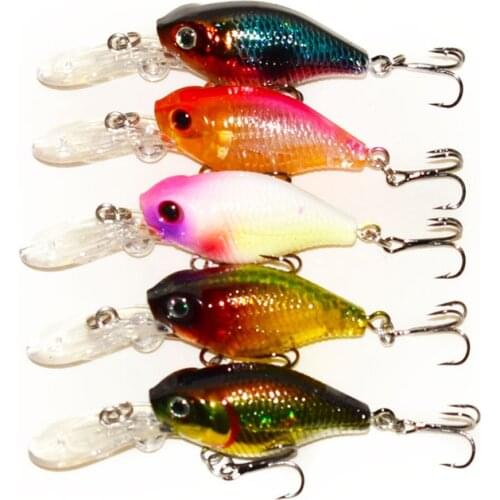 Plastic Simulated Bait 6cm / 4.3G Catfish Fishing Rapalas Lures Popper Lure Bar Fishing Tackle Sports Crank 3D Eyes Rubber Baits