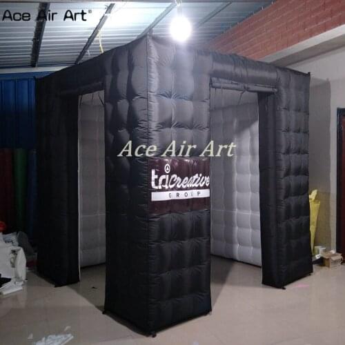 Marked led inflatable party cube tent private photographer funny blow up photo selfie cubic booth on discount
