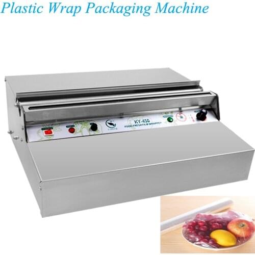 Plastic Wrap Packaging Machine Supermarket Fruit Fresh Vegetable Baler Stainless Steel Commercial Sealing Machine KY-450