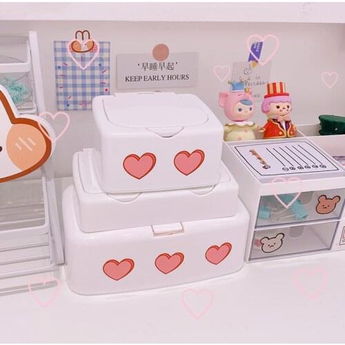 Lovely Grid Buckle Plastic Box With Lid Collection Case Ear Plug Storage Box Bead Makeup Organizer Gifts