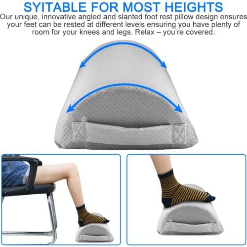 Portable Travel Footrest Pillow Kids Flight Car Sleeping Rest Foot Pillow Office Home Leg Up Relaxing Feet Tool